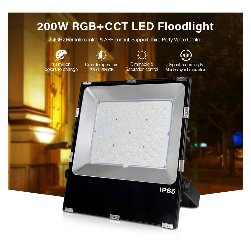 Projecteur RGB 100W LED extérieur professionnel télécommande